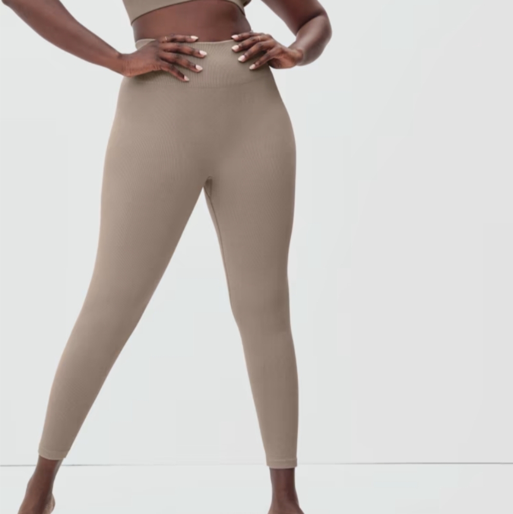 Rare Seamless Legging Burnt Sugar, High-Waisted Cotton Everlane